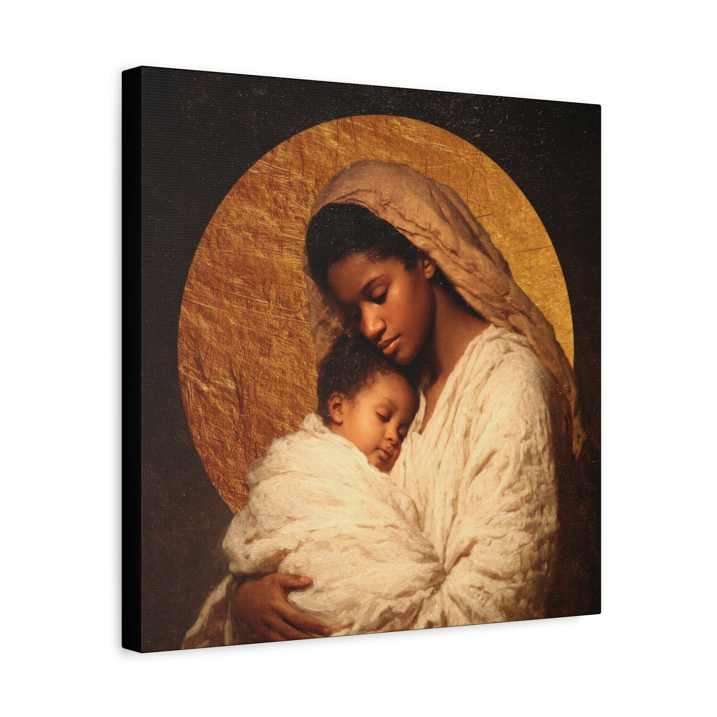 Our Lady of the Manger - Mother Mary and the Christ Child - Gallery Wrapped Canvas - Print - Religious Art for your Home - Catholic