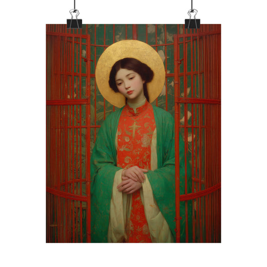 Saint Agnes Tsao Kou Ying  - Sanctified Souls Print - Multiple Sizes - Premium Posters - Catholic Art - Christian Home Decor Artwork