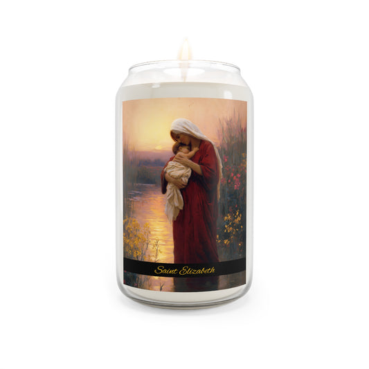 Saint Elizabeth, Mother to John the Baptist - Scented Prayer Candle, 13.75oz - Tall Size - Religious Prayer Candle