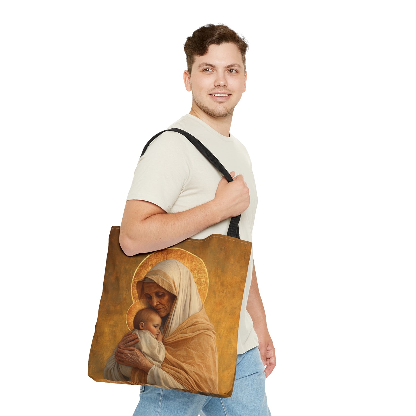 Saint Anna the Prophetess Tote Bag - Large Medium Small Faith Art Bag - Catholic Faith Purse - Religious - Prayer Bag - Devotional Purse