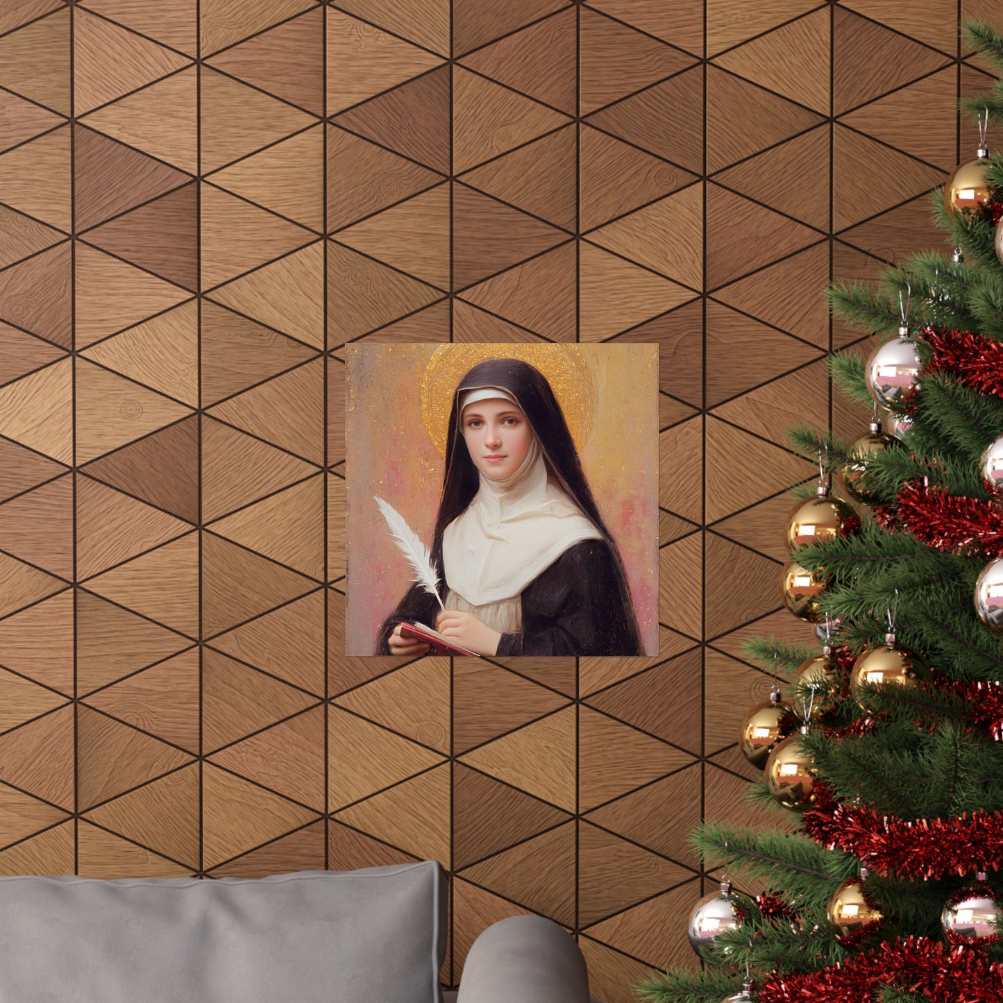 Saint Mechtildis / Mechtide of Hefta / Mechthild of Hackeborn - Sanctified Souls Print - Multiple Sizes - Premium Matte Vertical Posters