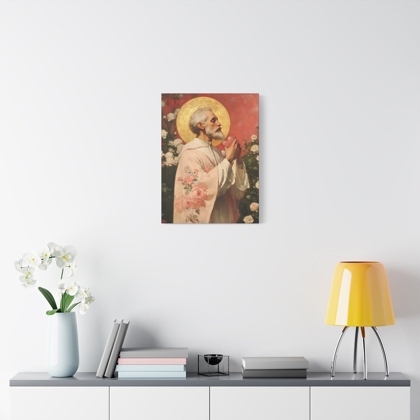 Saint Valentine - Multiple Sizes - Catholic Home art - Museum Wrapped Canvas - Sanctified Souls Print - Catholic Saint Art