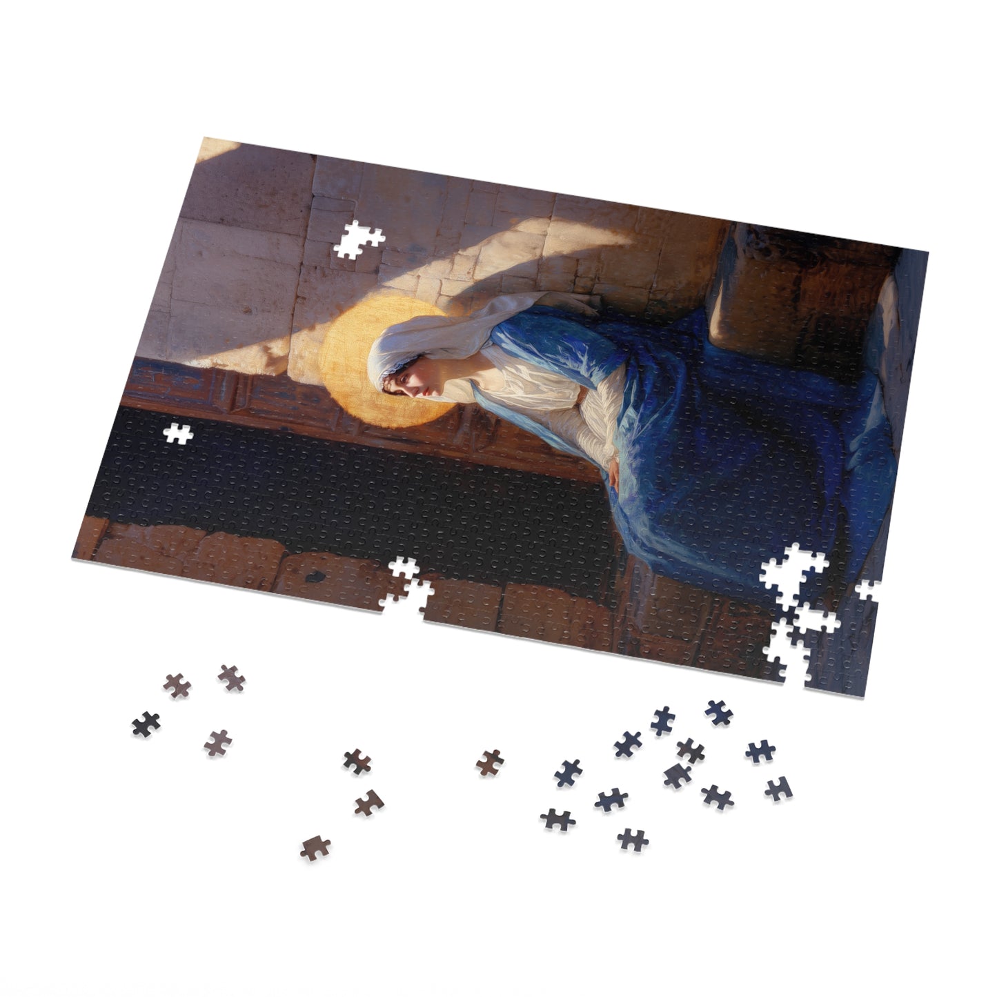 The Quiet Fiat That Split the Darkness, Mary's Yes - Puzzle & Keepsake Tin - Religious Jigsaw Puzzle (30, 110, 252, 500,1000-Piece)