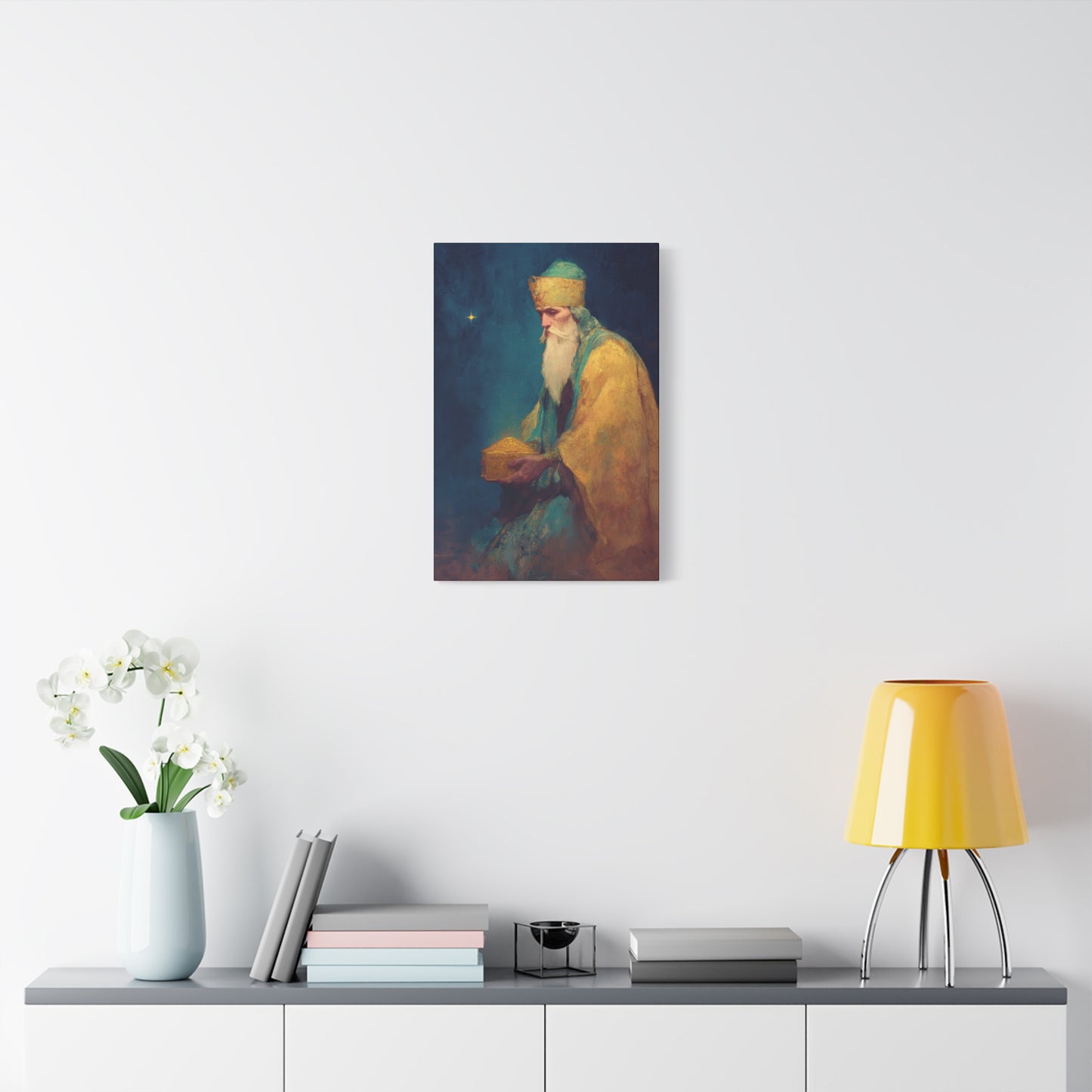 Caspar and the Offering of Worship - 3 Wise Men - Gallery Wrapped Canvas - Print - Religious Art for your Home - Catholic