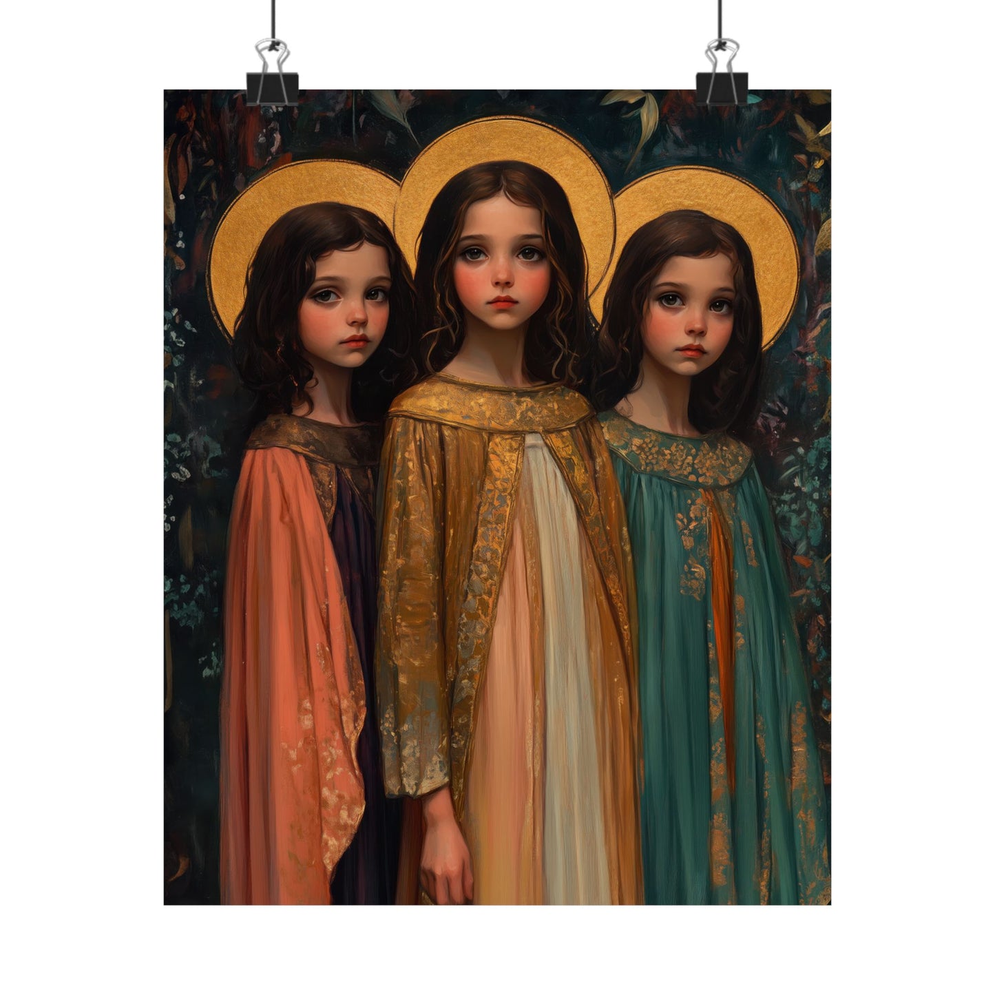 Saints Faith, Hope and Charity - Sanctified Souls Print - Multiple Sizes - Premium Matte Vertical Posters - Sister Saints