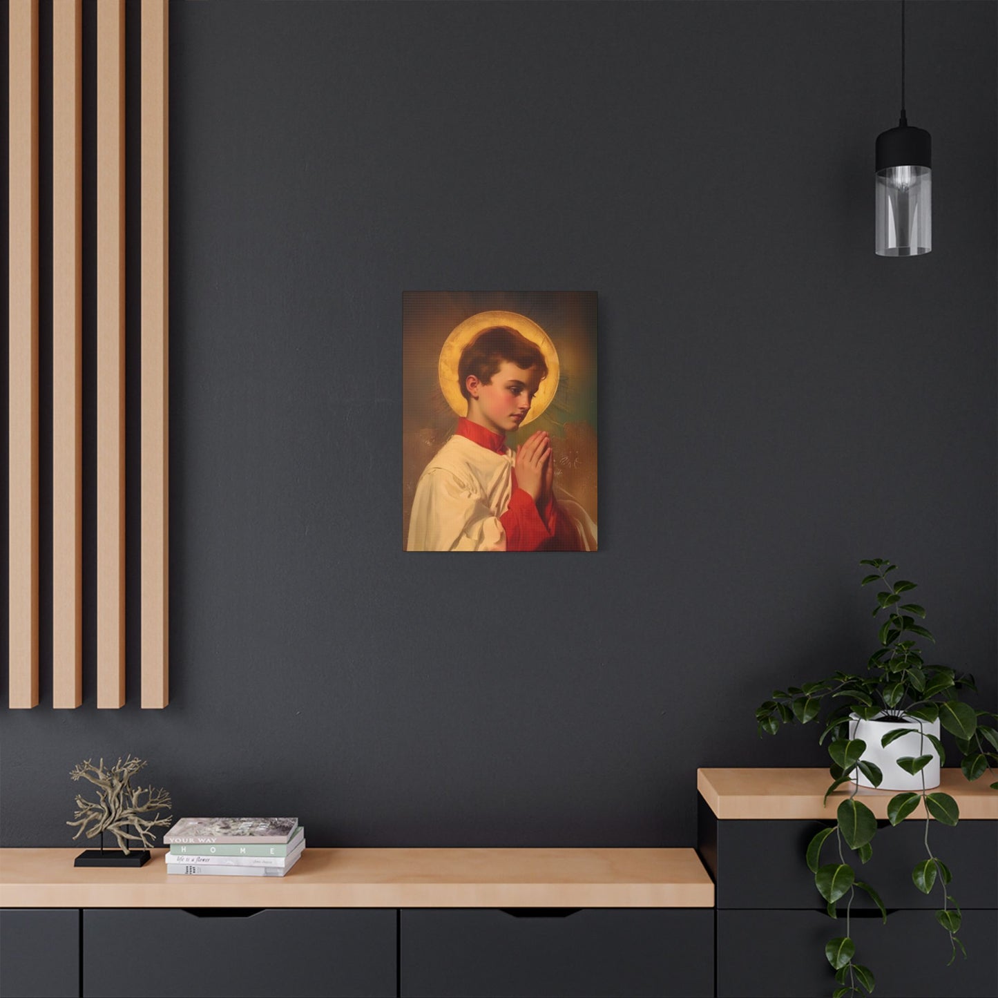 Saint Dominic Savio - Museum Wrapped Canvas - Print - Religious Art for your Home - Christian print - Prayer Room Art - Catholic