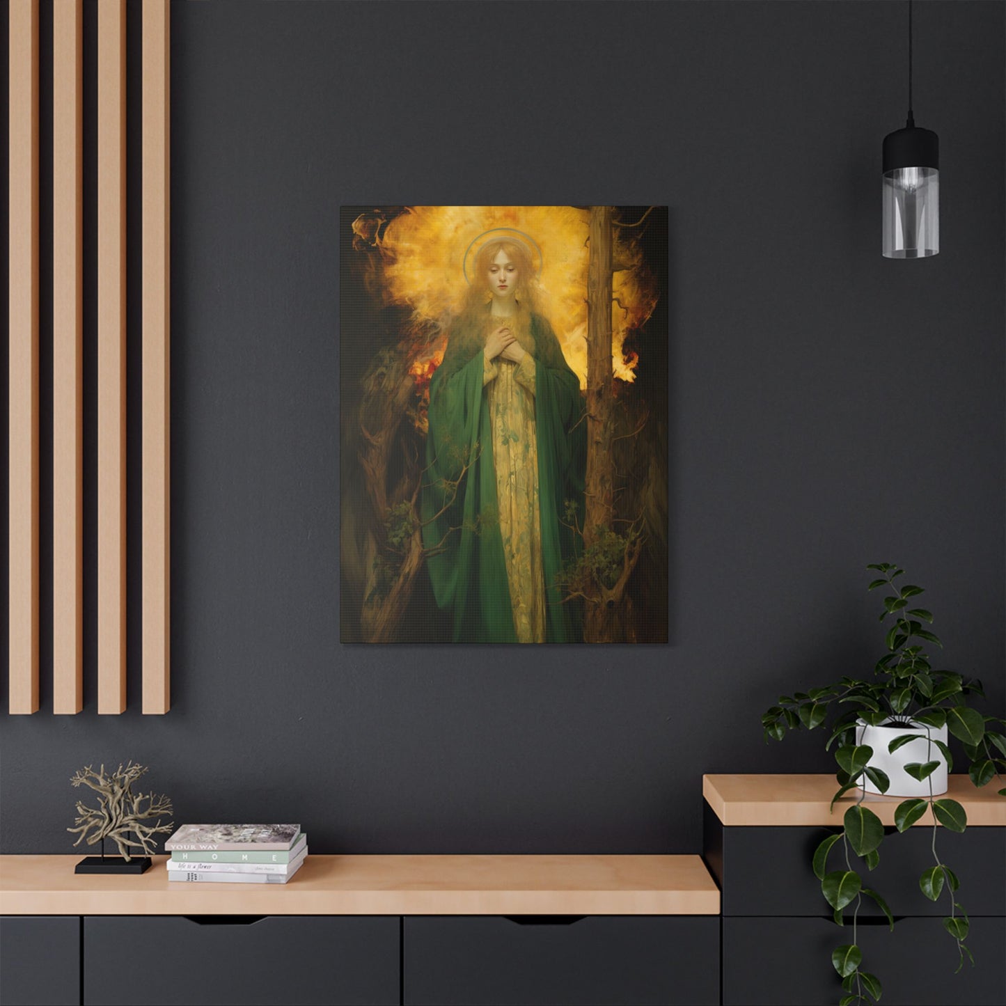 Saint Afra Canvas Print - Multiple Sizes - Catholic Home art - Museum Wrapped Canvas - Sanctified Souls Print