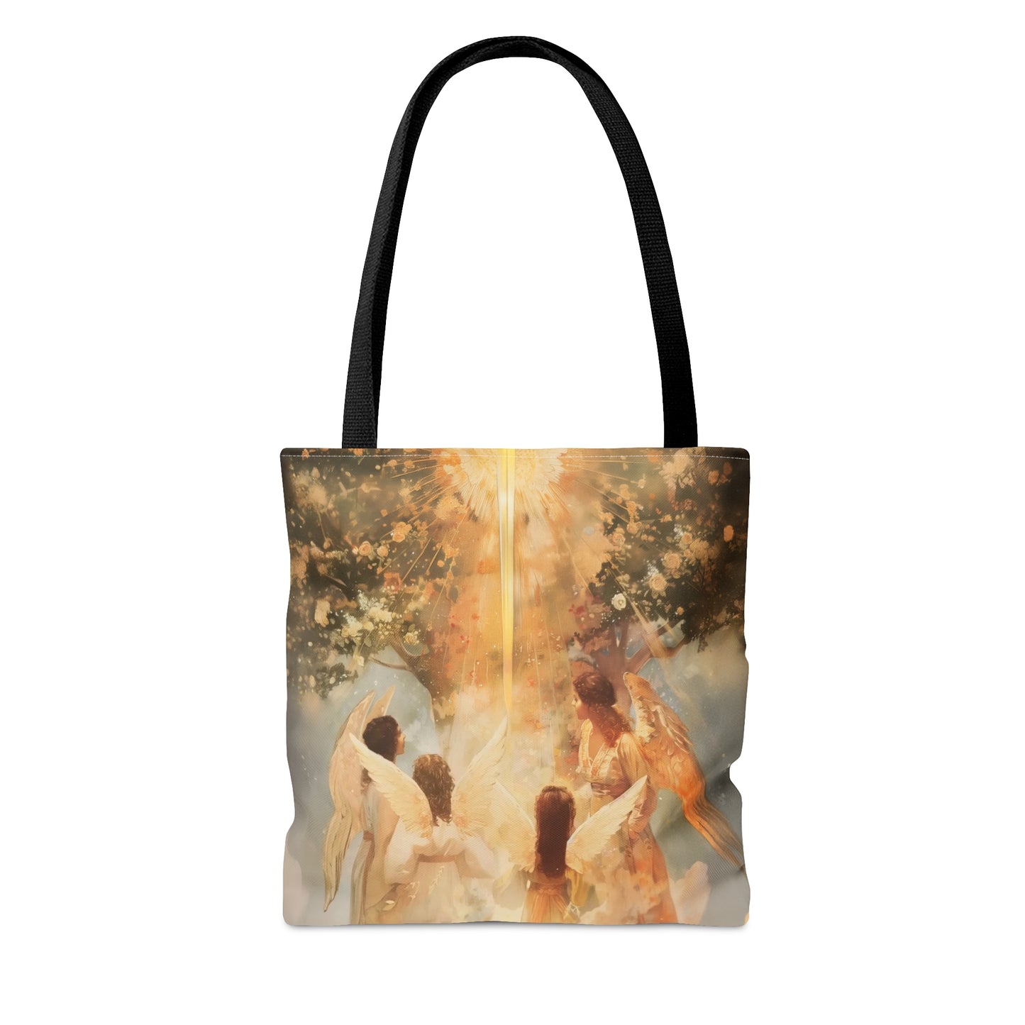 The Watchers of the First Dawn - Guardians of Eden - Tote Bag - Large Medium Small Faith Art Bag - Catholic Faith Purse