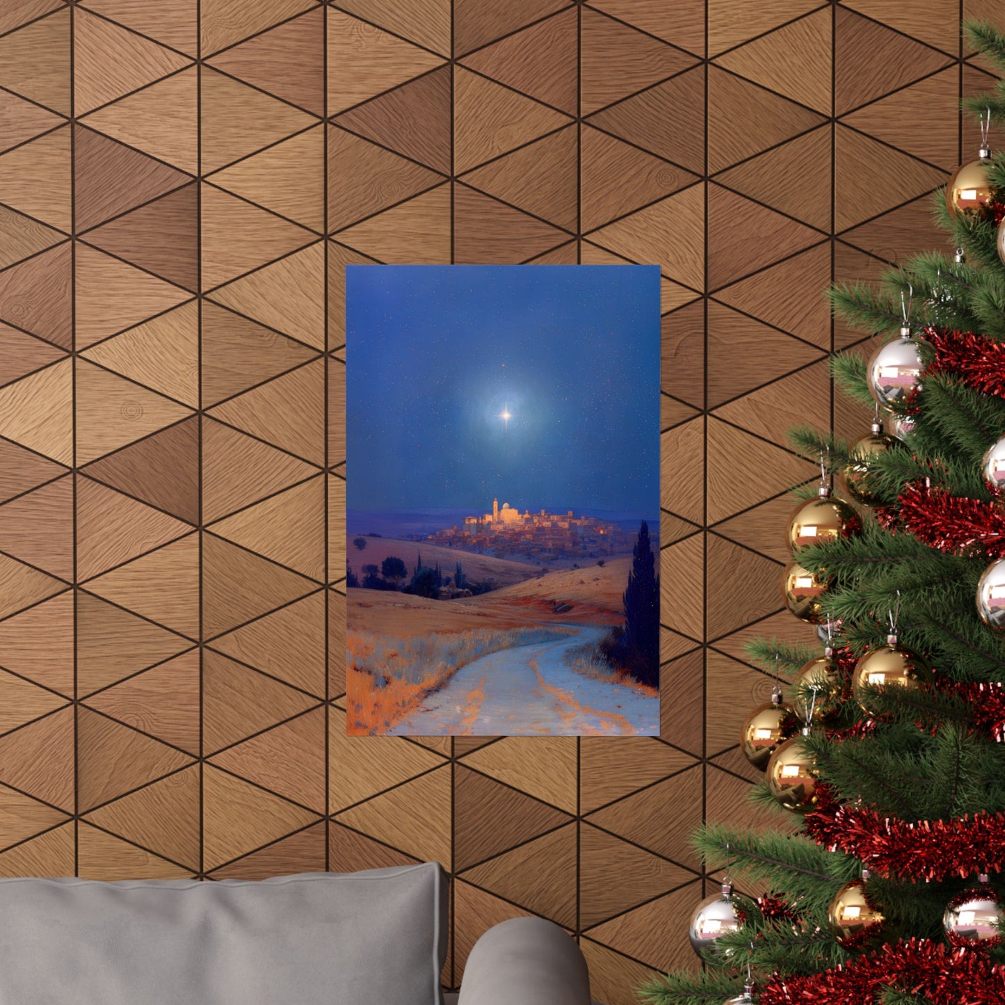 Bethlehem Wrapped in the Light of His Coming - Sanctified Souls Print - Multiple Sizes - Premium Matte Vertical Posters