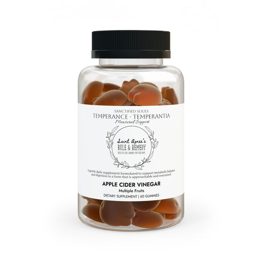 Saint Agnes's Rule & Remedy - Temperance · Temperantia - Measured Support - Apple Cider Vinegar Gummies (60 Gummies)