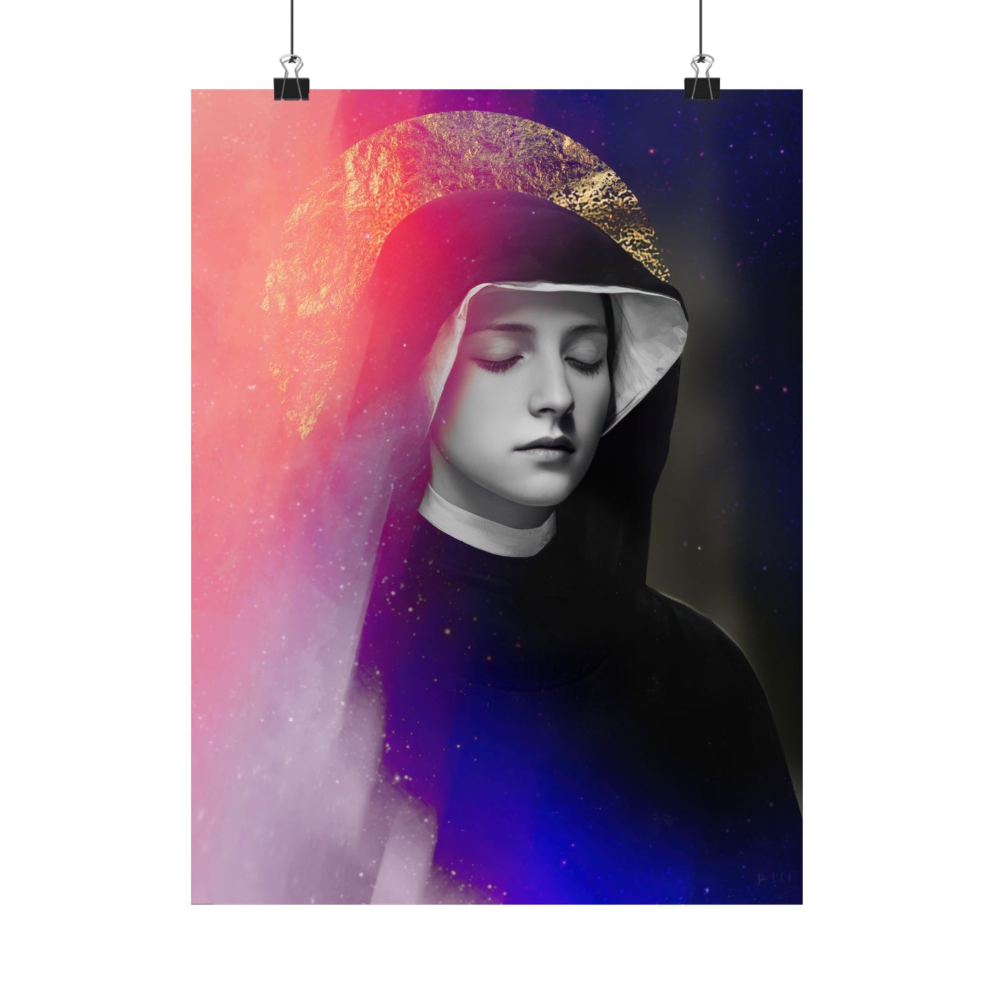 Saint Faustina Kowalska Poster Print - Sanctified Souls Print - Multiple Sizes - Premium Posters - Catholic Art for your home