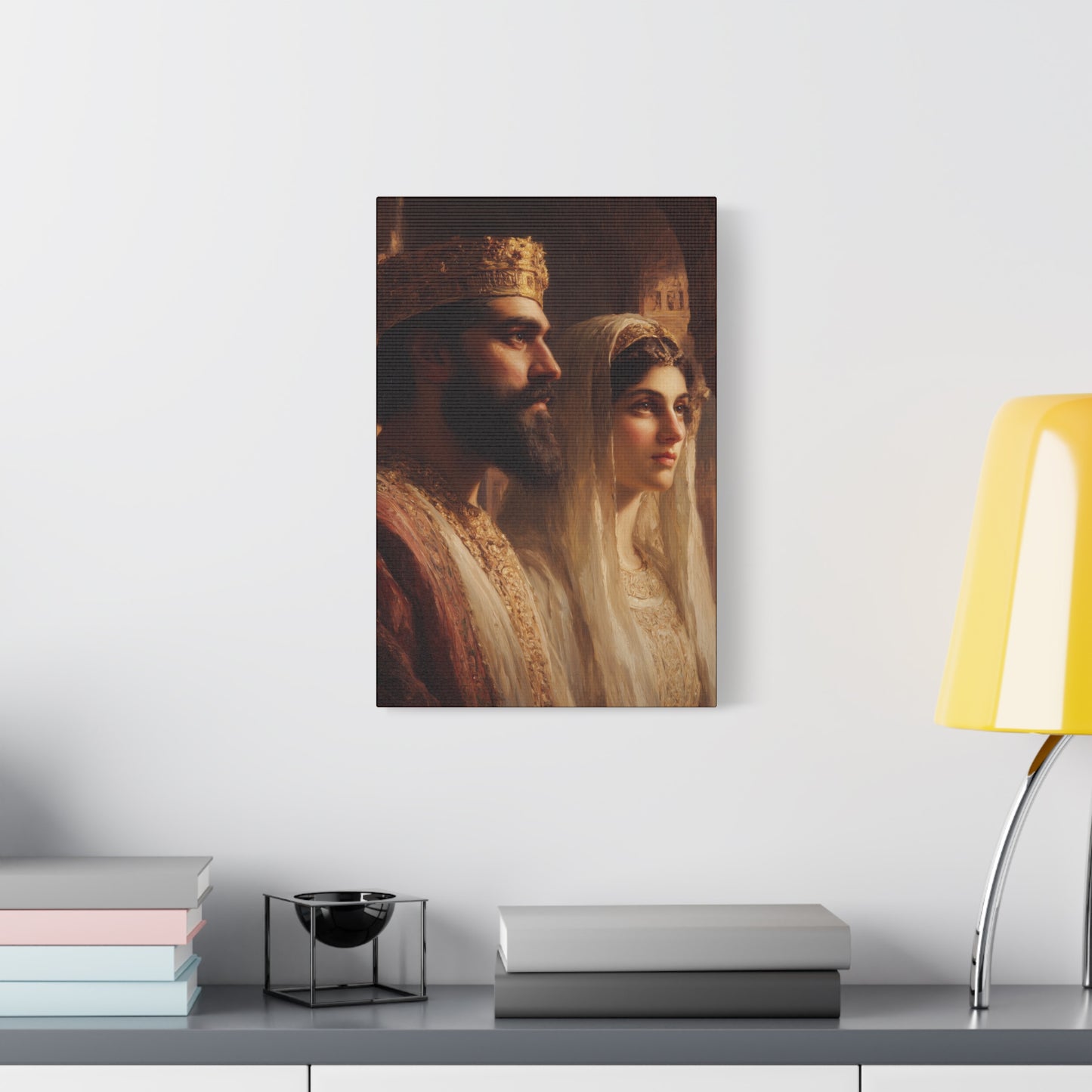 King Xerxes and Queen Esther  - Gallery Wrapped Canvas - Print - Religious Art for your Home - Catholic Art Print
