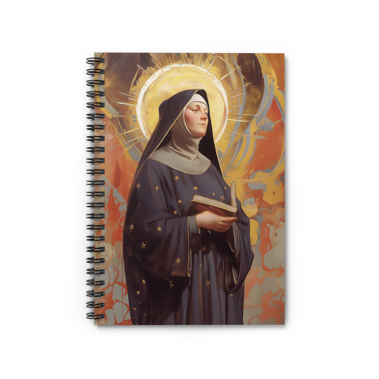 Saint Monica of Hippo - Sanctified Souls Art - Religious - Spiral Notebook - Ruled - Catholic Religious - Devotional Prayer Journal