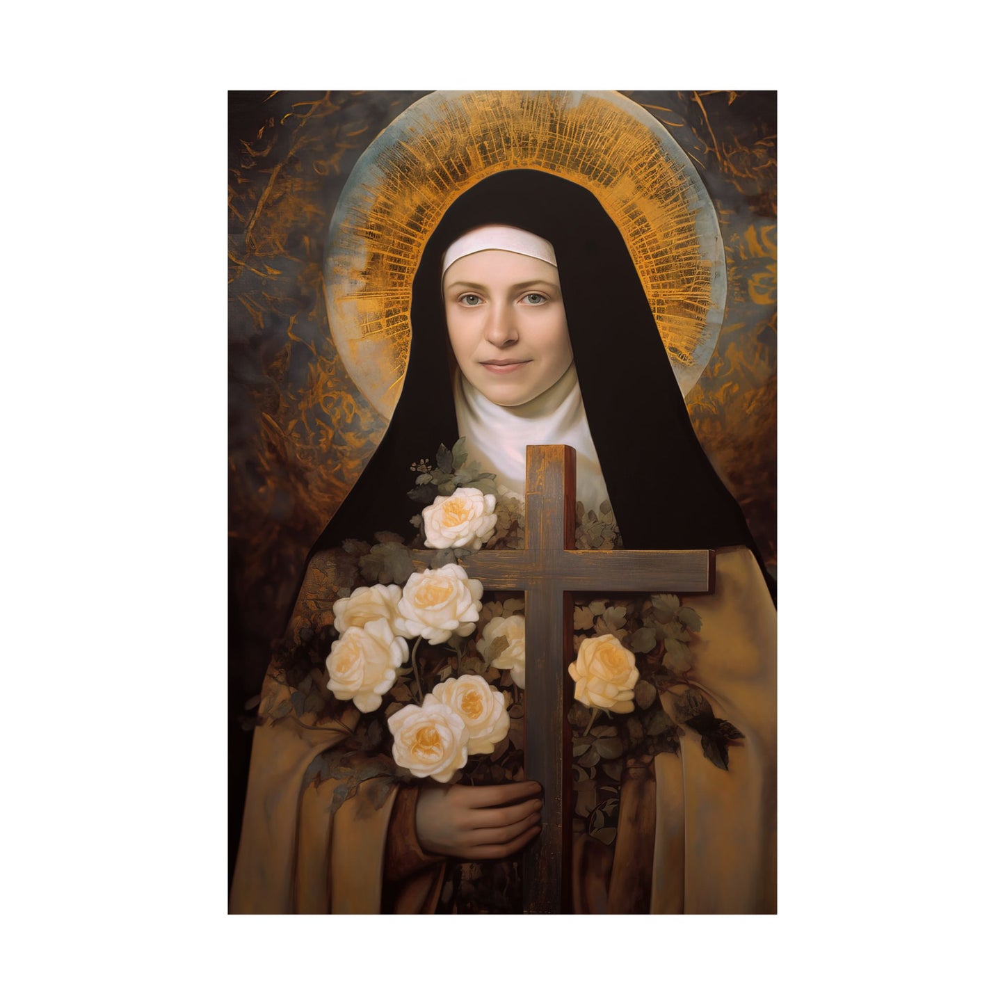 Saint Thérèse of Lisieux - Sanctified Souls Print - Multiple Sizes - Premium Matte Vertical Posters
