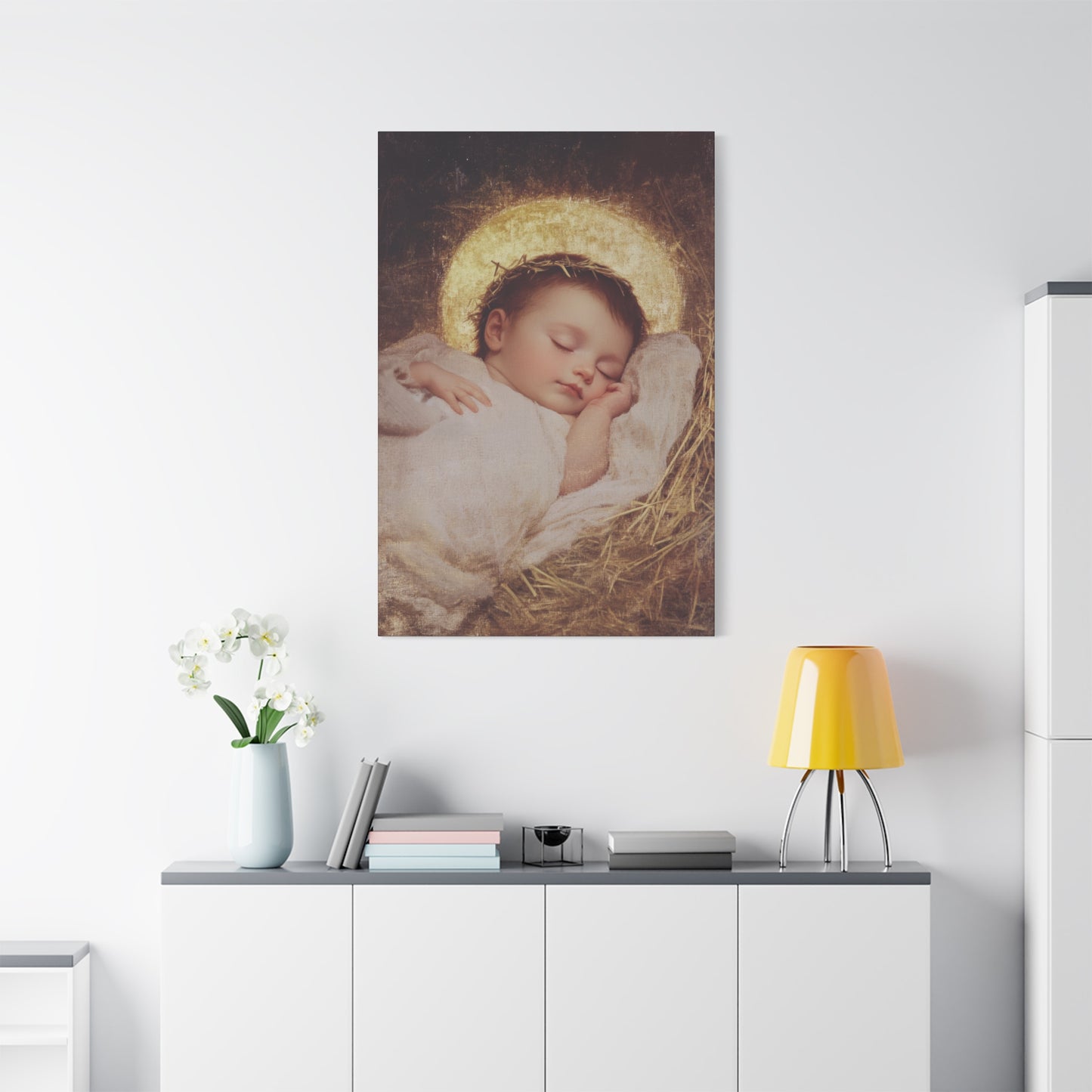 The Christ Child Born Into the Quiet of the World - Gallery Wrapped Canvas - Print - Religious Art for your Home - Catholic Art Print