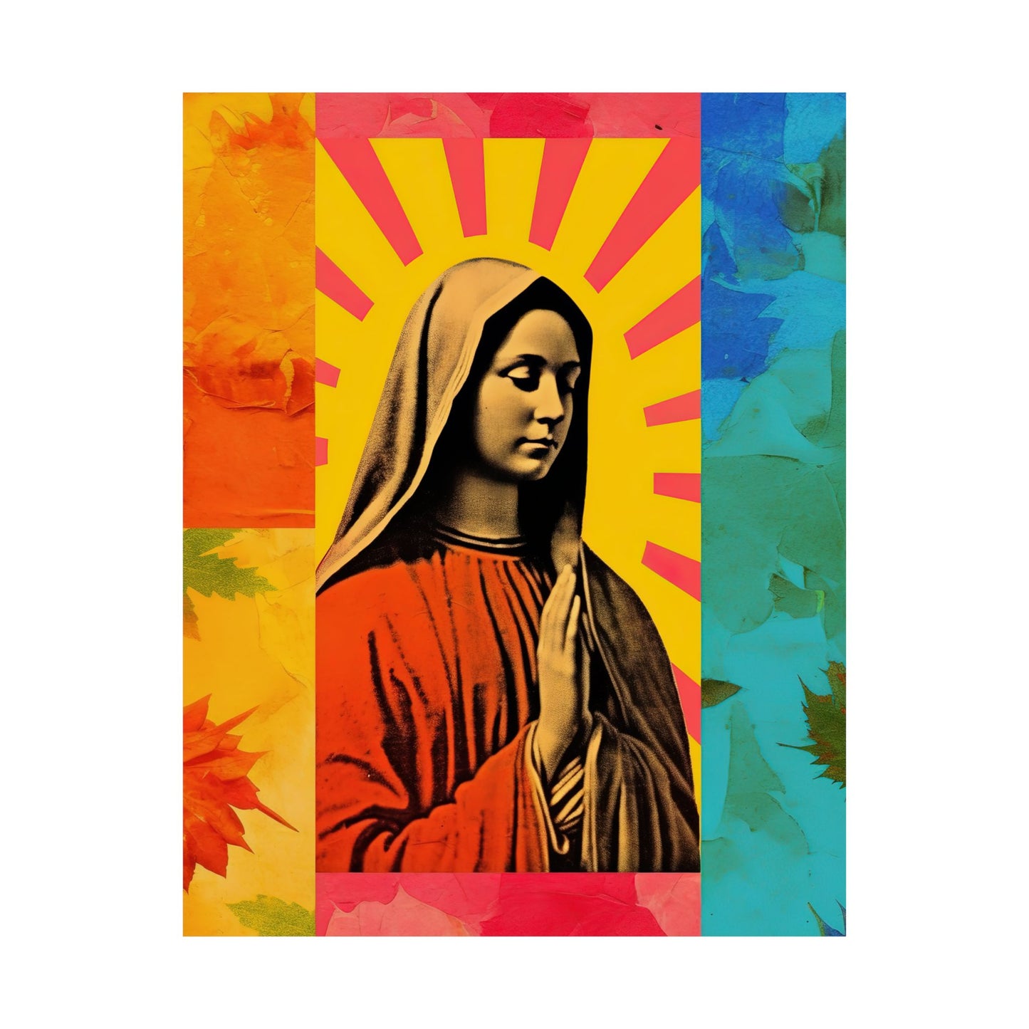 Radiant Mary : Mary in Art - Sanctified Souls Print - Multiple Sizes - Premium Matte Vertical Posters - Virgin Mary