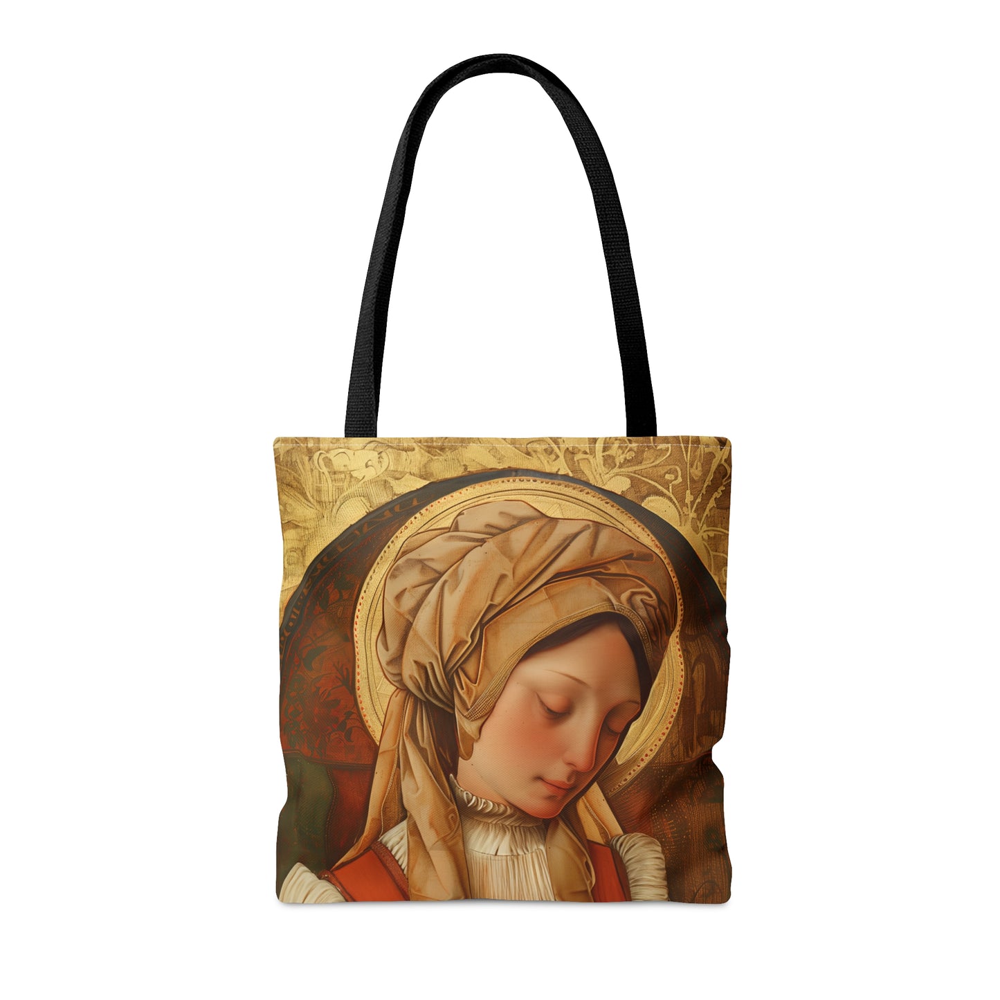 Saint Anne Line Tote Bag - Purse - Three sizes - Large Medium Small Faith Art Bag - Catholic faith inspired carry-all purse - Double Sided
