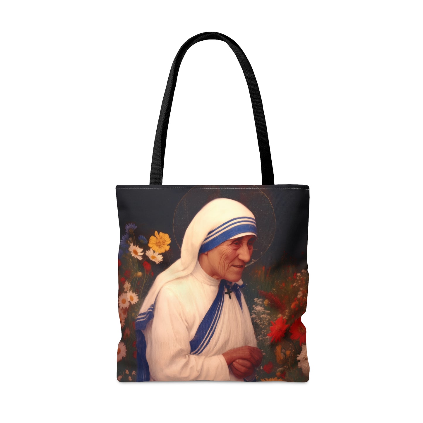 Saint Teresa of Calcutta - Tote Bag - Large Medium Small Faith Art Bag - Bible Study Faith Purse - Double Sided