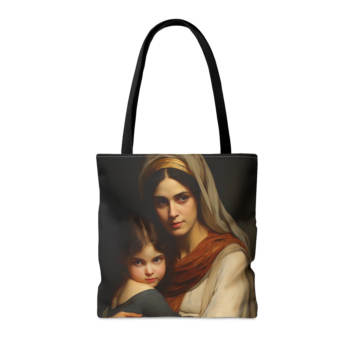 Saint Anne and Young Mother Mary Tote Bag - Large Medium Small Faith Art Bag - Re usable Tote Purse - Double Sided - Catholic Art Bag