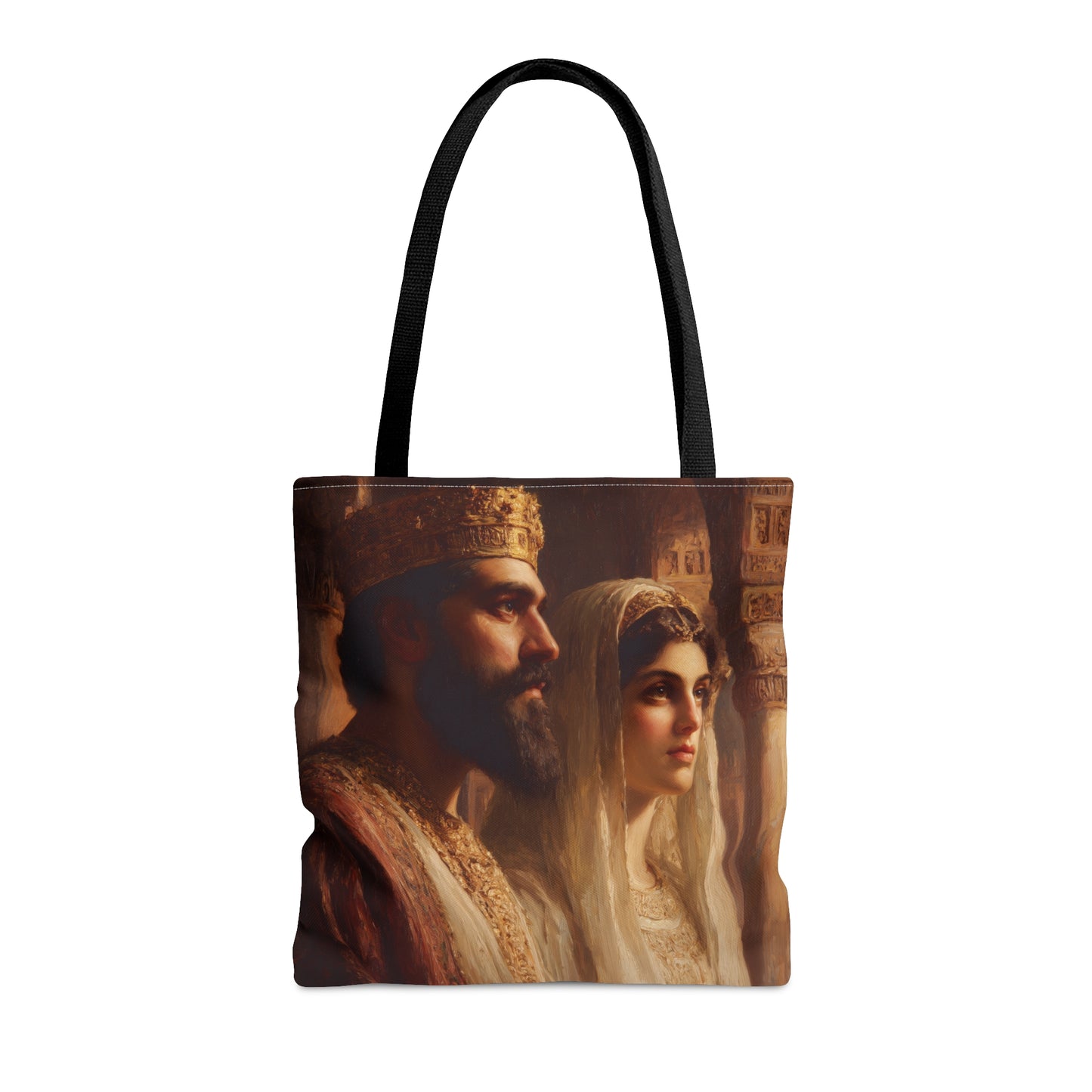 King Xerxes and Queen Esther - Tote Bag - Large Medium Small Faith Art Bag - Catholic Faith Purse