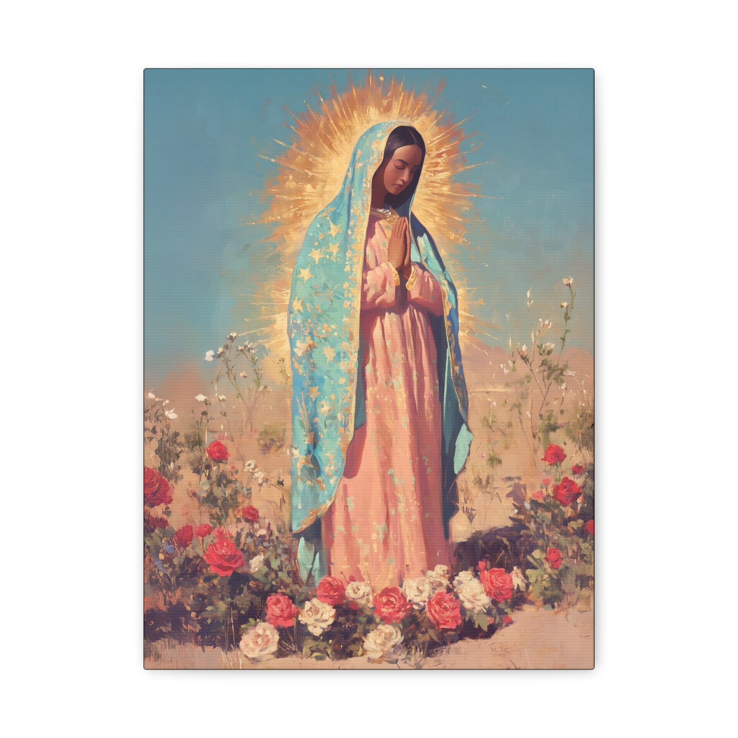 Our Lady of Guadalupe - Gallery Wrapped Canvas - Print - Religious Art for your Home - Catholic Art