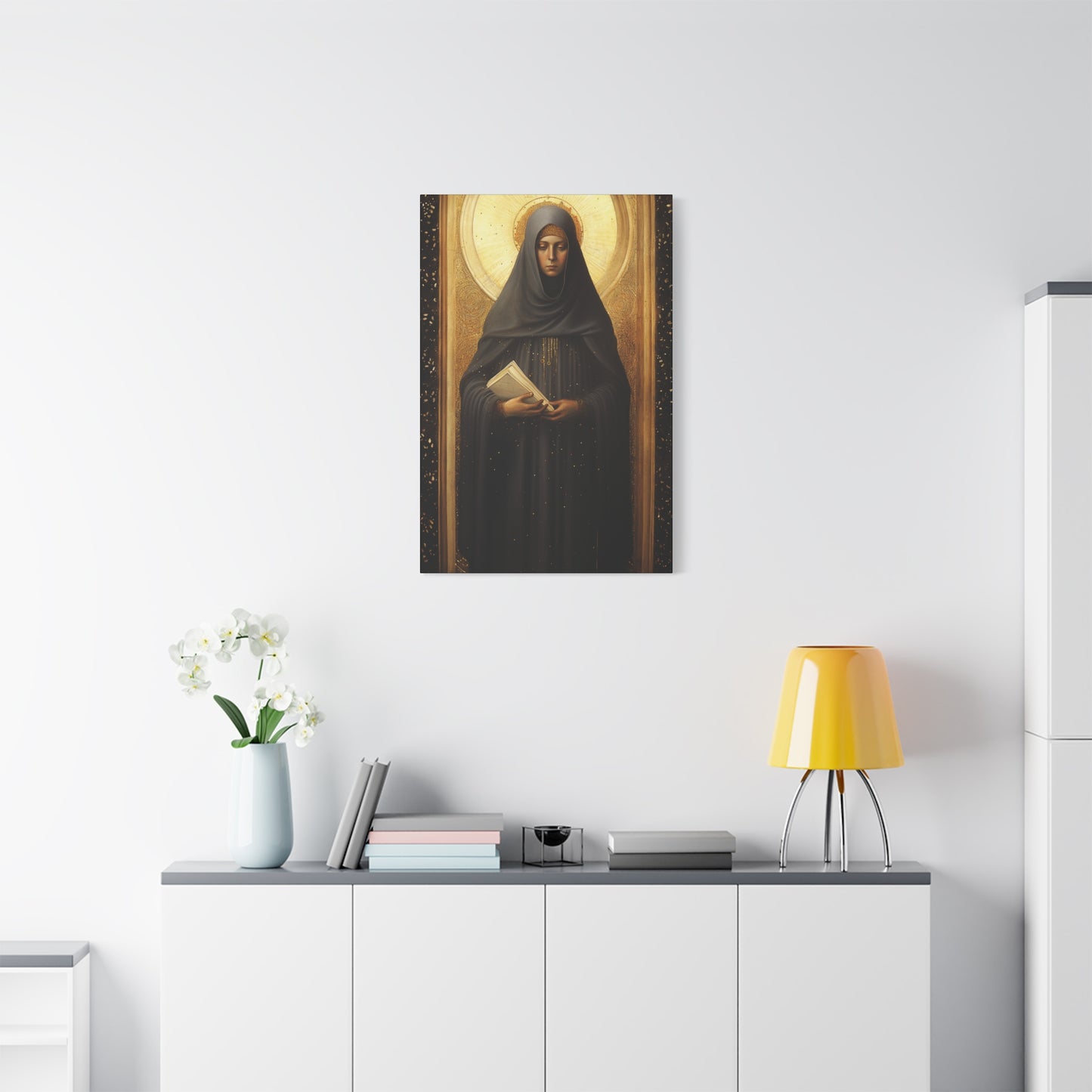 Saint Monica of Hippo - Museum Wrapped Canvas - Sanctified Souls Print - Religious Art for your Home