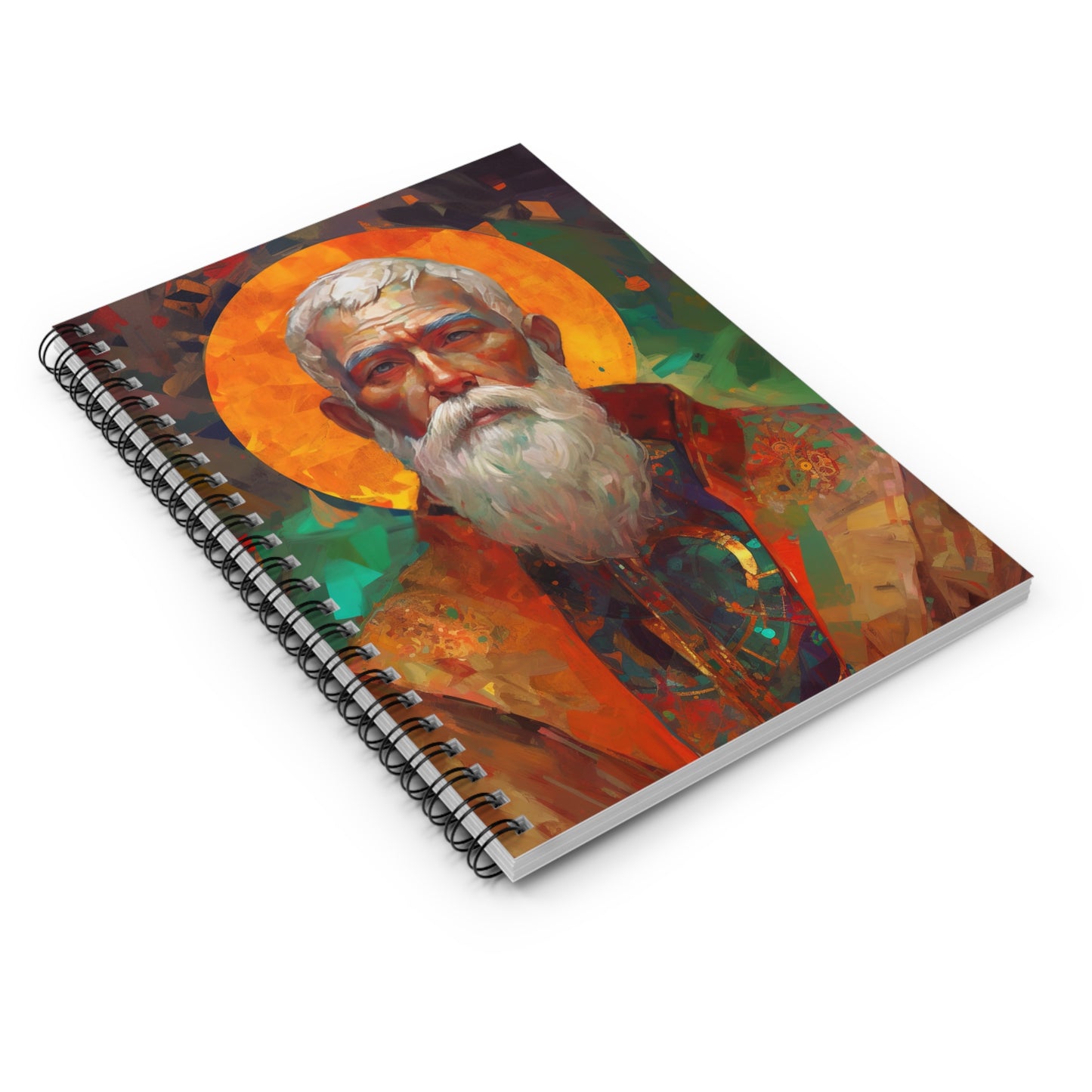 Saint Matthias the Apostle Journal - Sanctified Souls Art - Religious Based Notebook - Spiral Notebook - Ruled Line
