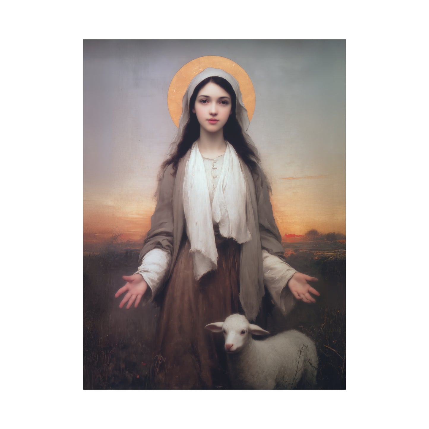 Saint Germaine Cousin - Gallery Wrapped Canvas - Print - Religious Art for your Home - Catholic Art