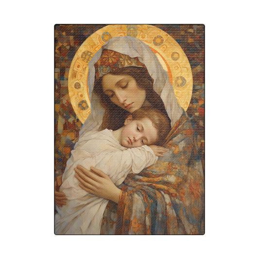Cradle of Grace - Madonna and Christ Child - Museum Wrapped Canvas - Sanctified Souls Print - Religious Art for your Home - The Virgin Mary