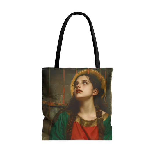 Saint Juliana of Nicomedia Tote Bag - Large Medium Small Faith Art Bag - Catholic Faith Purse - Double Sided - Religious Art Purse