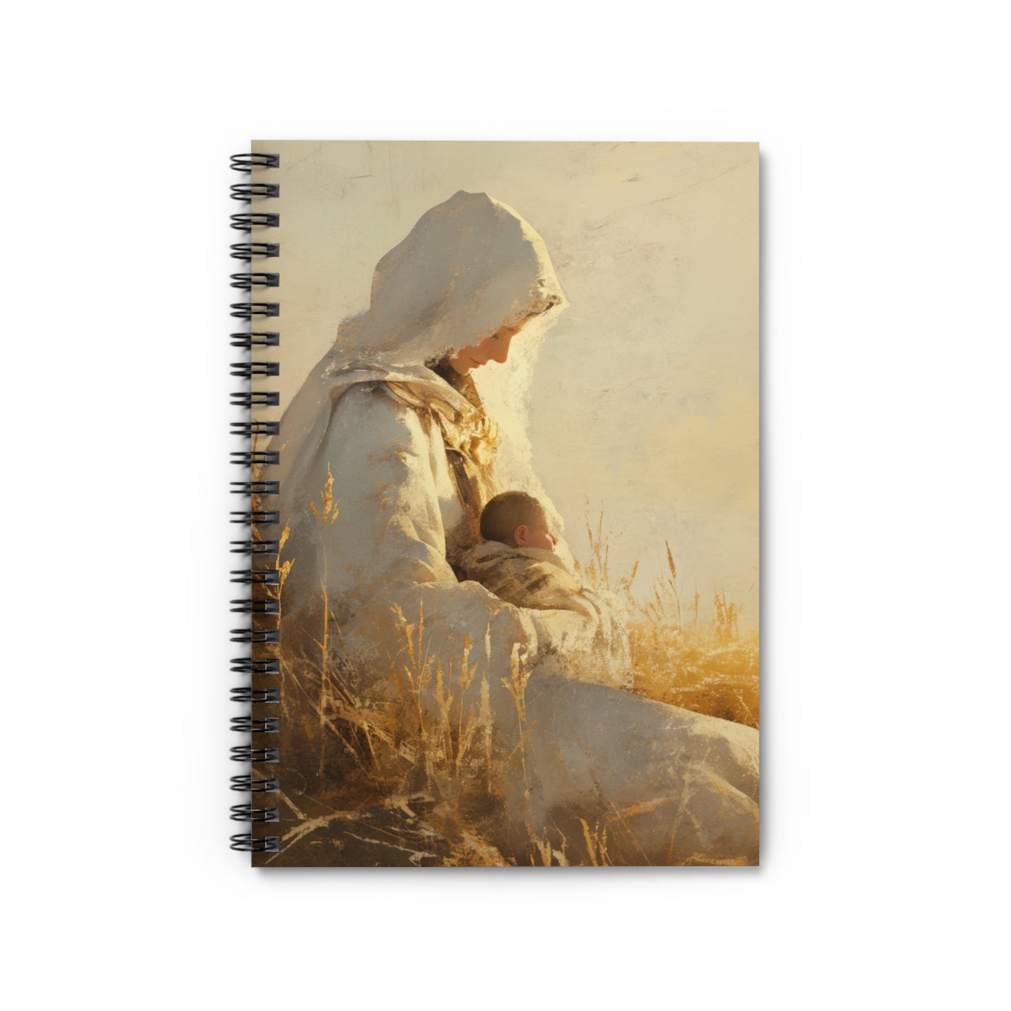 Our Lady of the Harvest / Prairie - Mother Mary - Journal - Sanctified Souls Art - Religious Based Notebook - Spiral Notebook