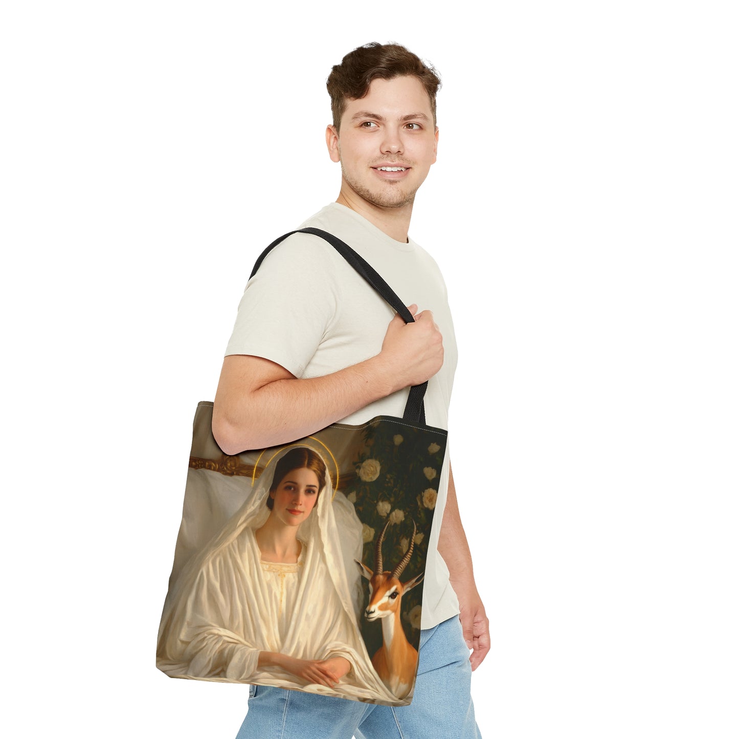Saint TabithaTote Bag - Large Medium Small Faith Art Bag - Catholic Faith Purse - Religious - Prayer Bag - Devotional Purse