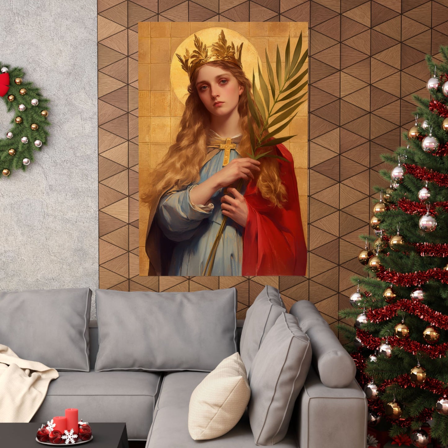 Saint Agrippina - Sanctified Souls Print - Multiple Sizes - Premium Matte Vertical Posters