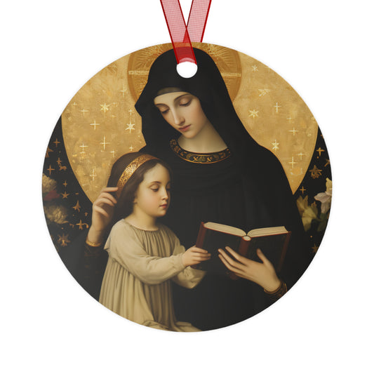 Saint Marcellina Ornament - Religious Holiday Christmas Ornament and Keepsake - Double sided Keepsake Religious Ornament