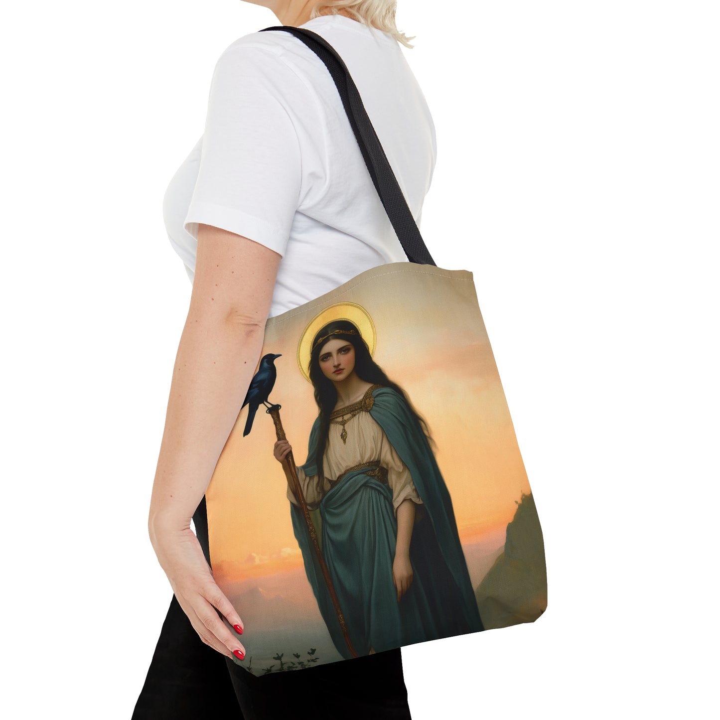 Saint Oda Tote Bag - Large Medium Small Faith Art Bag - Catholic Faith Purse - Religious - Prayer Bag - Devotional Purse