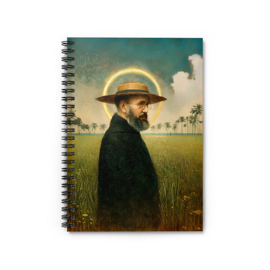 Saint Damien of Molokai - Sanctified Souls Art - Religious Based Notebook - Spiral Notebook - Ruled Line