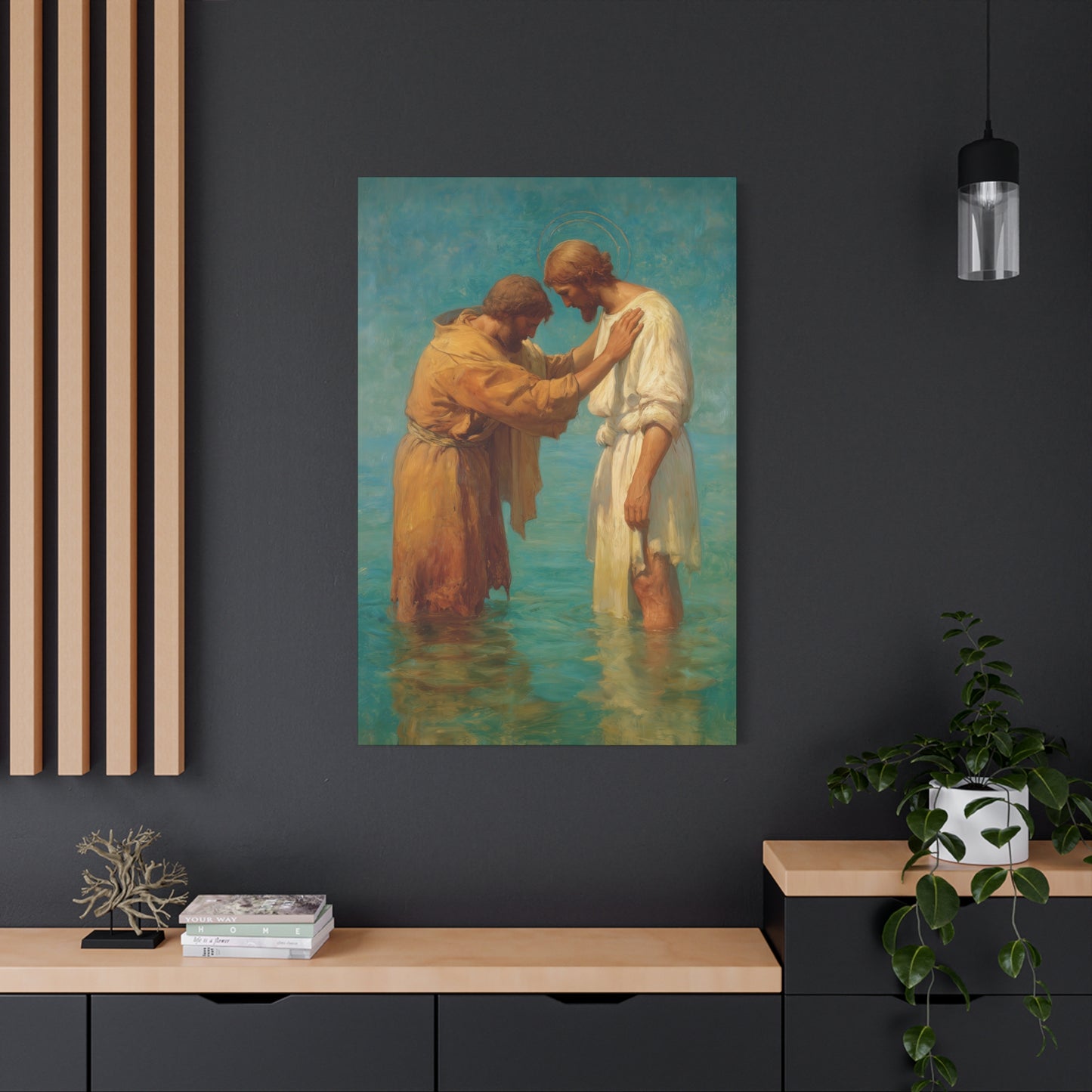 Saint John the Baptist, Servant of the Dawn - Museum Wrapped Canvas - Print - Religious Art for your Home - Christian print - Prayer Room