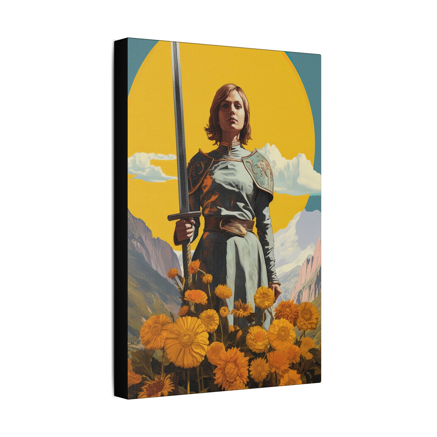Saint Joan of Arc - Museum Wrapped Canvas - Sanctified Souls Print - Religious Art for your Home