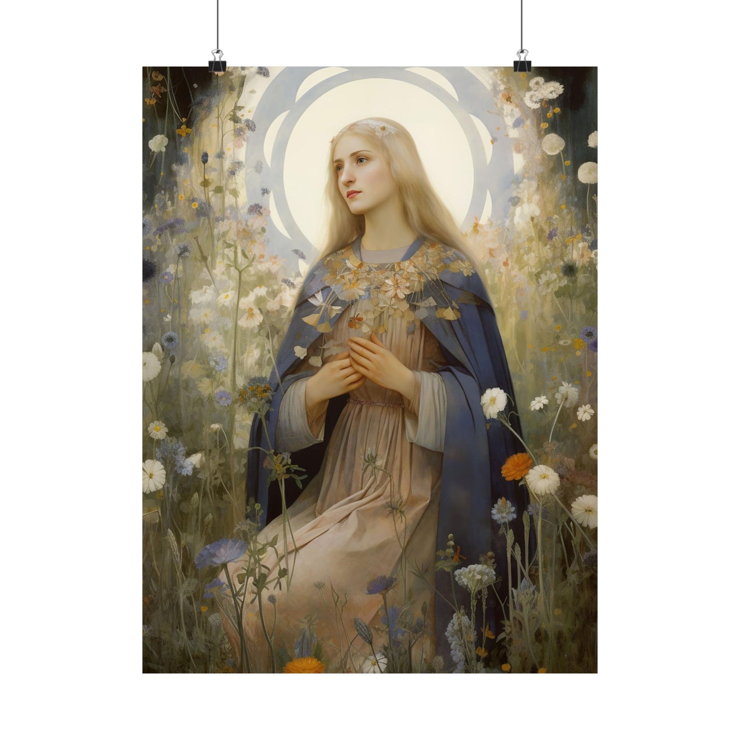 Saint Hildegard of Bingen Print - Sanctified Souls Print - Multiple Sizes - Premium Matte Vertical Posters