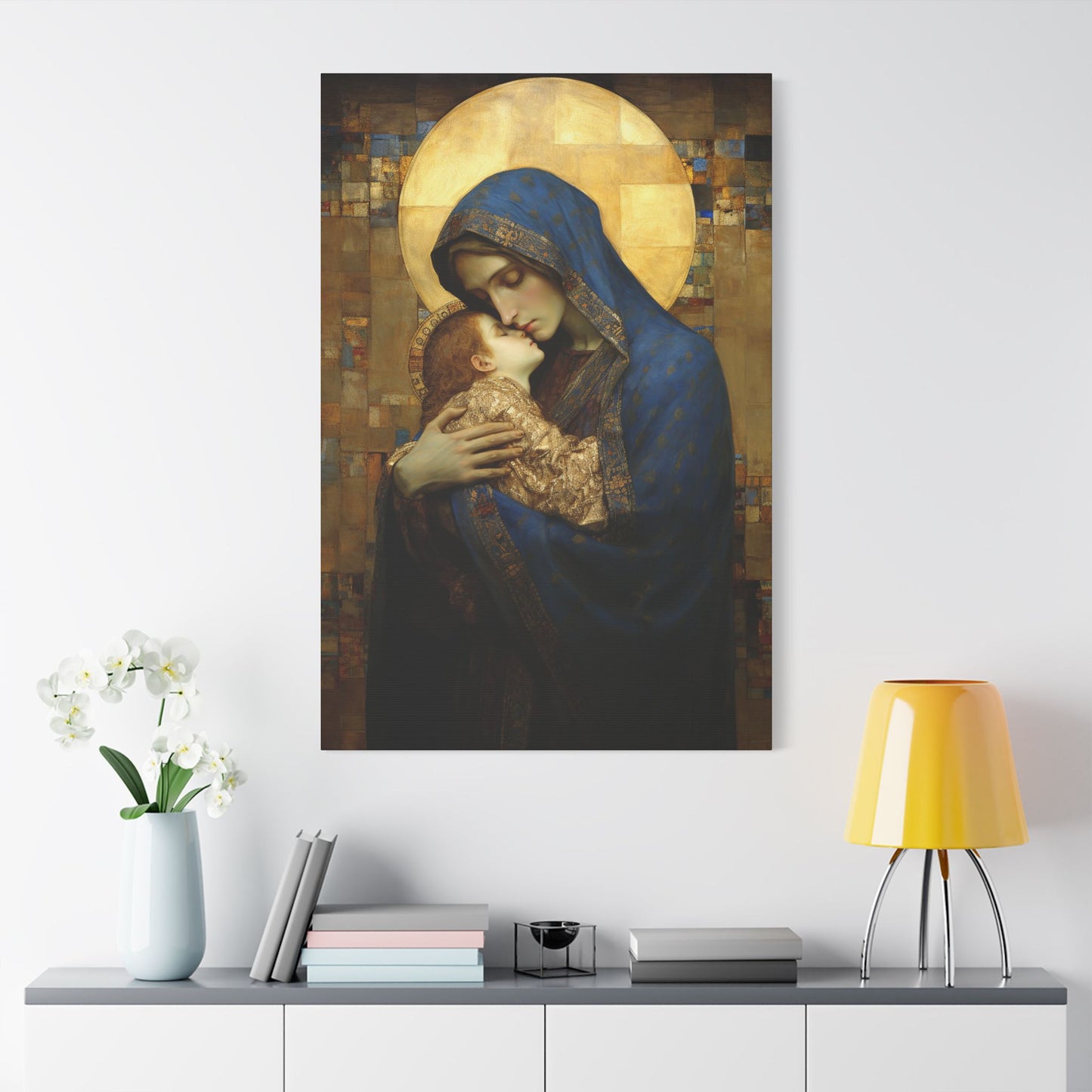 Madonna and Child - Museum Wrapped Canvas - Sanctified Souls Print - Religious Art for your Home - The Virgin Mary and The Christ Child