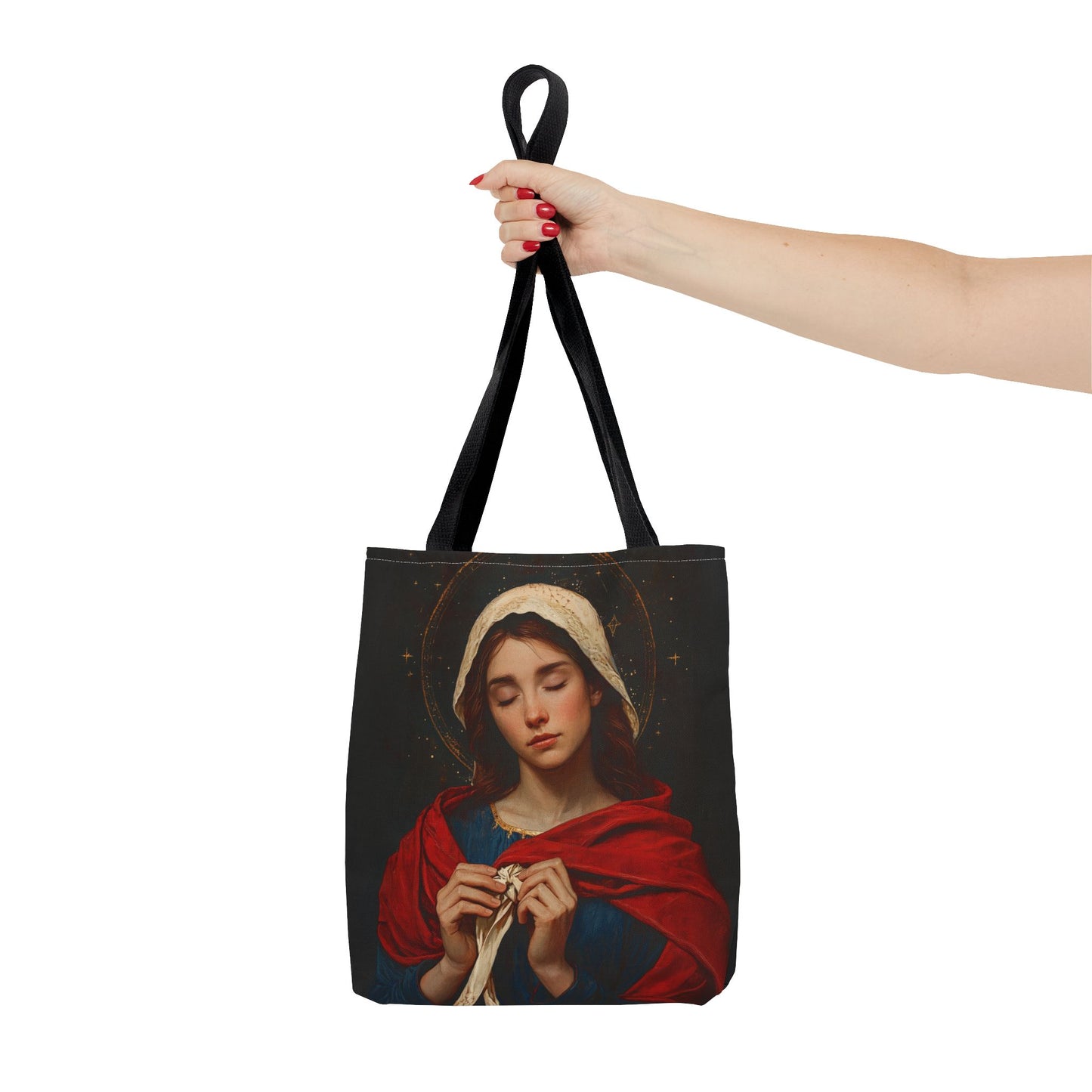 Mary Undoer of Knots - Mother Mary  - Untier of Knots - Marian Art - Tote Bag - Large Medium Small Faith Art Bag - Tote Purse