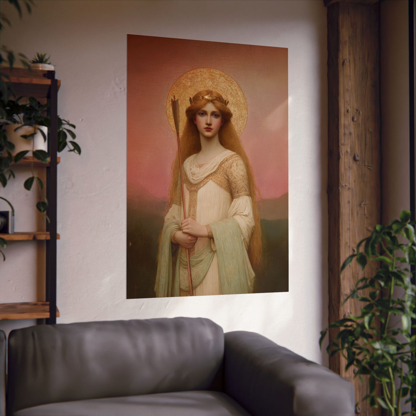Saint Ursula -  Catholic Art - Multiple Sizes - Premium Posters - Catholic Art - Christian Home - Catholic Saint Art