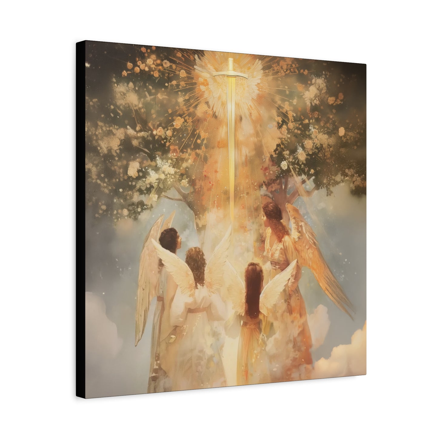 The Watchers of the First Dawn - Guardians of Eden - Gallery Wrapped Canvas - Print - Religious Art for your Home - Catholic Art