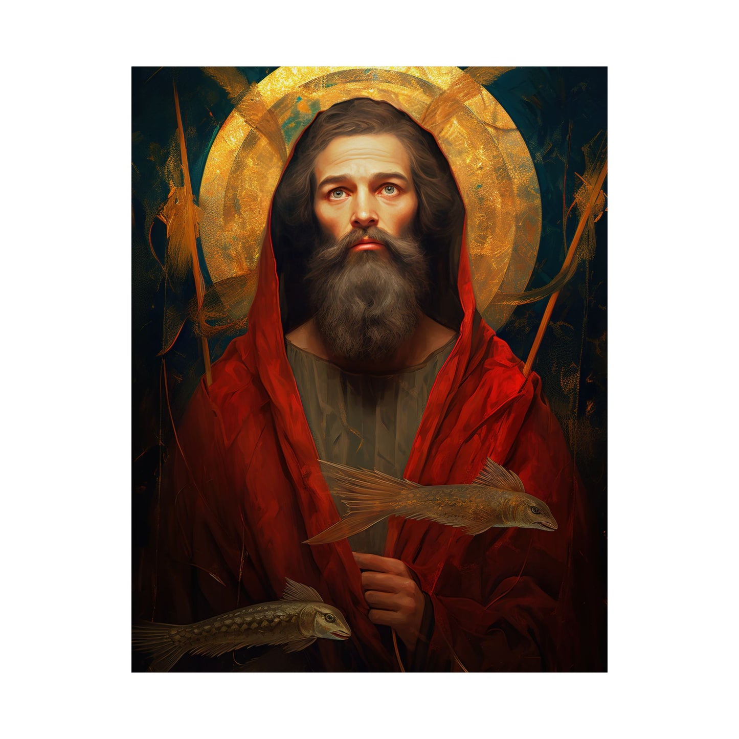 Saint Andrew the Apostle Print - Sanctified Souls Print - Multiple Sizes - Premium Matte Vertical Posters