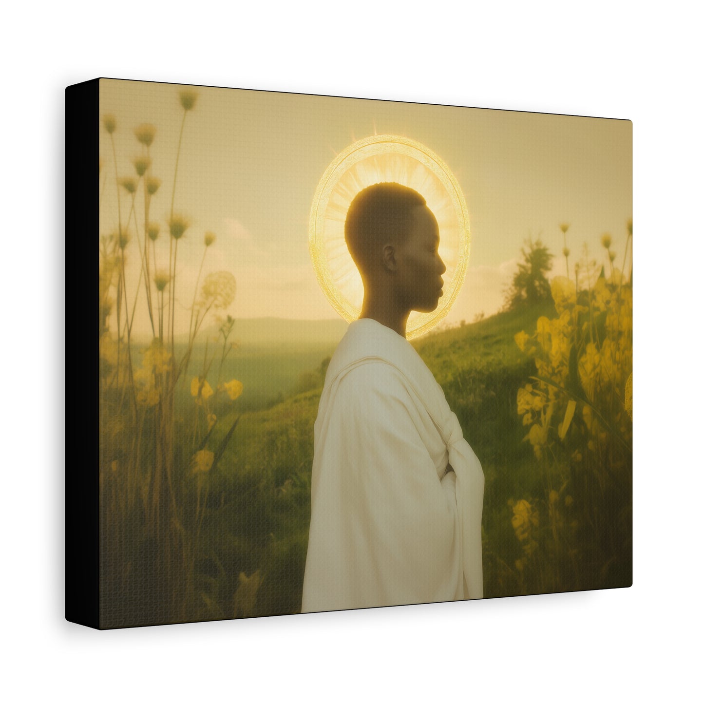 Saint Charles Lwanga -  Museum Wrapped Canvas - Sanctified Souls Print - Religious Art for your Home - Catholic Patron Saint Art