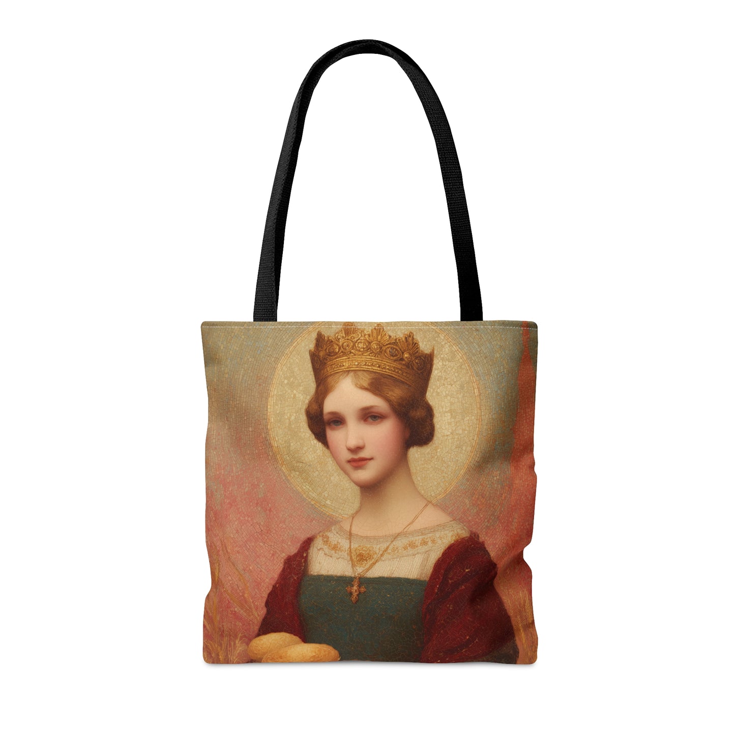 Saint Elizabeth of Hungary Tote Bag - Large Medium Small Faith Art Bag - Catholic Faith Purse - Double Sided