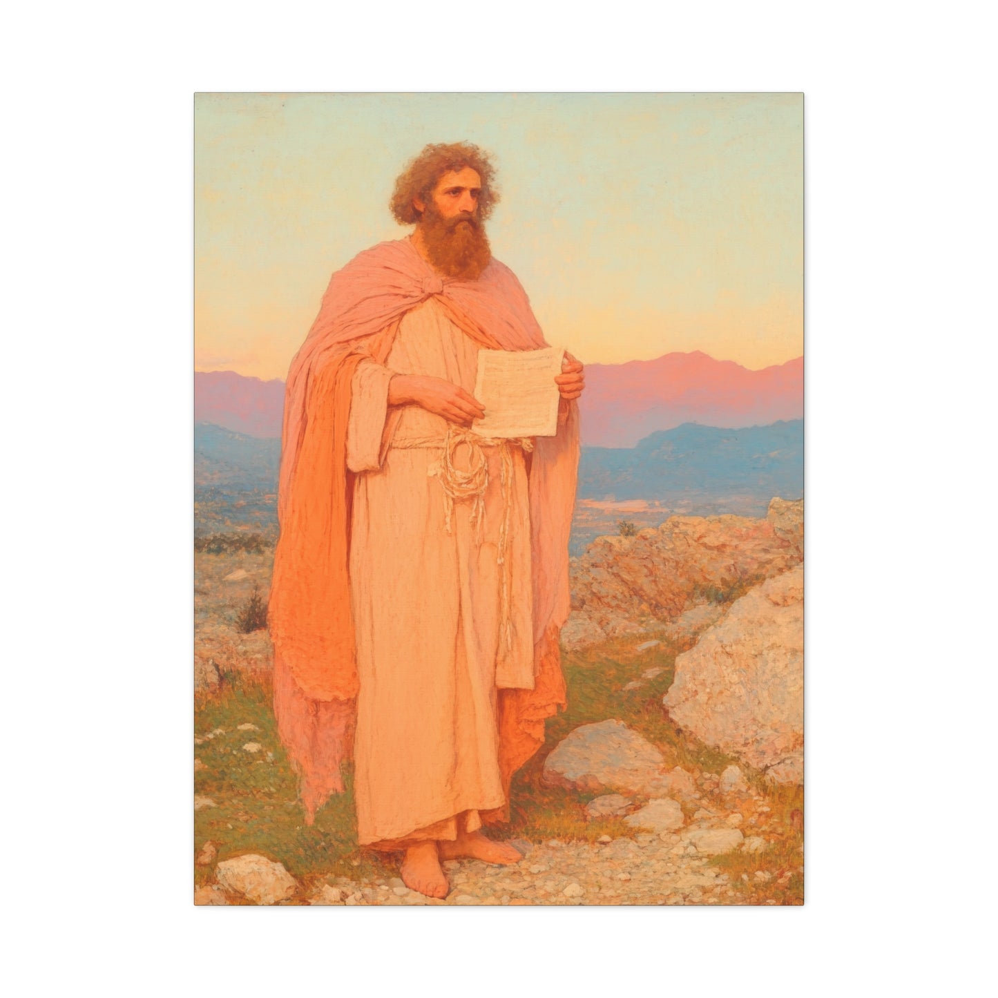 Obadiah - Keeper of the Lord's Warning and Mercy - Gallery Wrapped Canvas - Print - Religious Art for your Home - Catholic Art