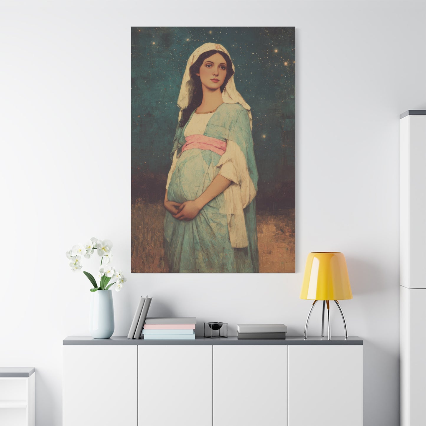 Our Lady of 'O' - Our Lady of Expectation - Mother Mary - Marian Art - Gallery Wrapped Canvas - Print - Catholic Art Print