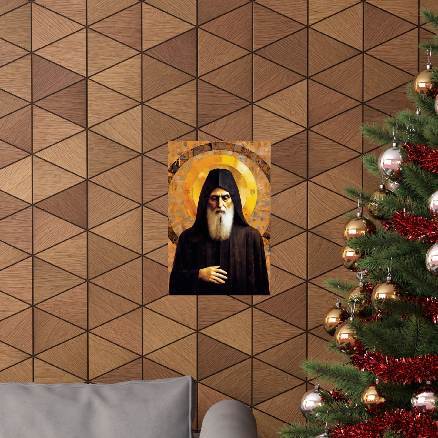 Saint Charbel Makhlouf - Sanctified Souls Print - Multiple Sizes - Premium Matte Vertical Posters - Catholic Religious Art for the home
