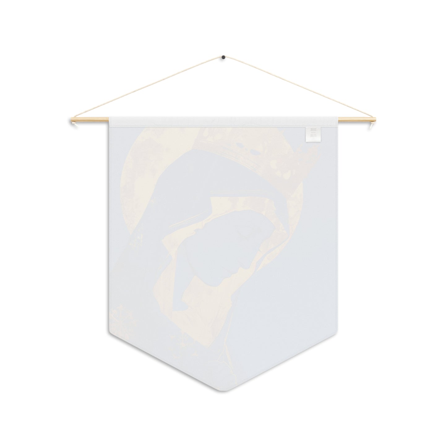 Mother Mary - Light of All Faithful Pennant / Banner / Wall Hanging - Prayer room art - 18" x 21" - Catholic Gift